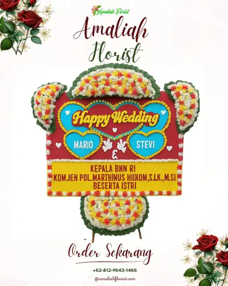 Papan Bunga Pernikahan Nunbaun Sabu